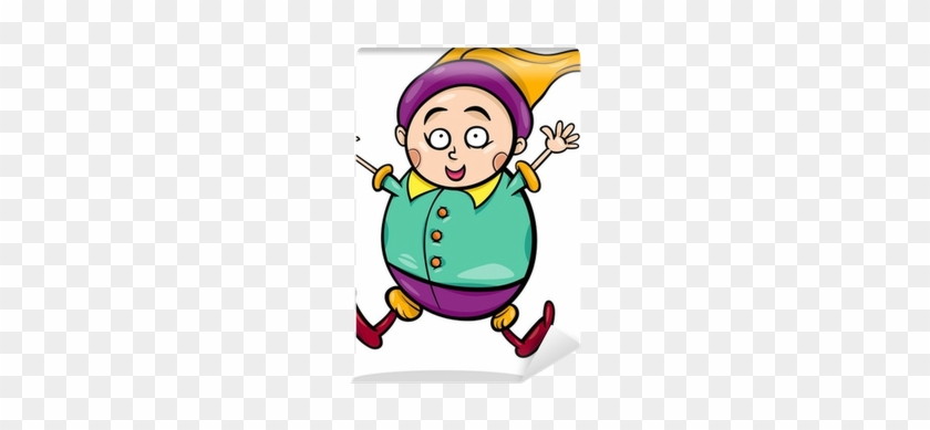 Gnome Or Dwarf Cartoon Illustration Wall Mural • Pixers® - Enano Dibujo Animado #560437