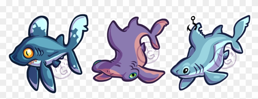 Chibi Sharks By Tea-tiger - Tiger #561389
