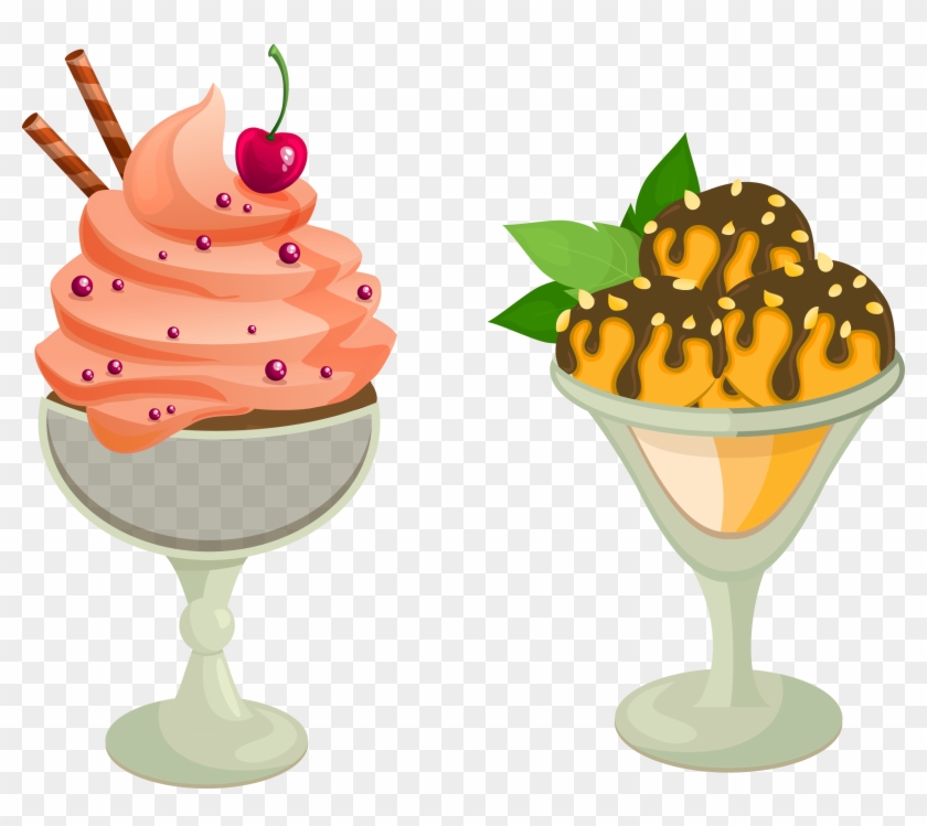 Ice Cream Cone Milkshake Sundae - Happy National Frozen Yogurt Day, With Vanilla #561992