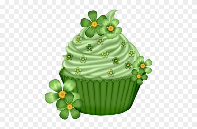 Tube St Patrick - Happy Birthday Cupcake Clipart #562460