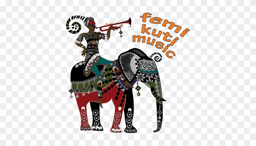 Femi Kuti Music - Vietsbay Woman Riding Elephant 1 Printed Canvas Tote #562779