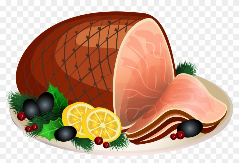 Christmas Ham Transparent Png Clip Art Image - Ham Clipart Png #563517