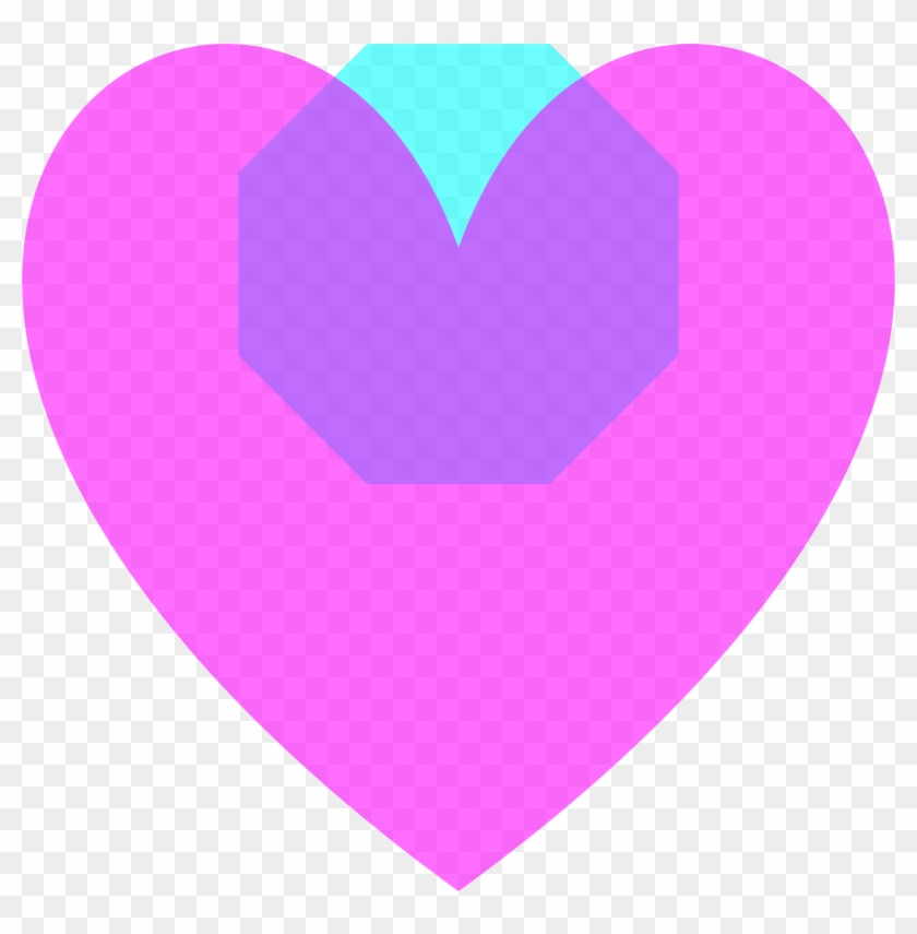 Octigon Clipart Transparent - Pink And Purple Heart #564107