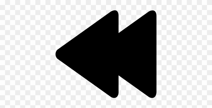Rewind Multimedia Button Symbol Of Two Black Arrows - Flecha Hacia Atras #564522