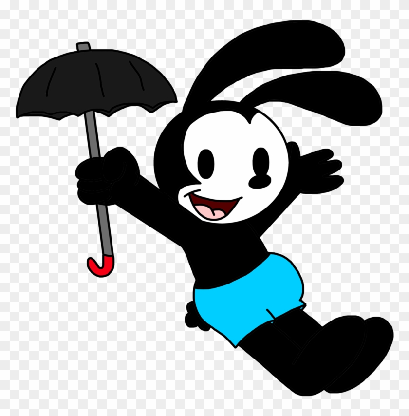 Oswald Flying With A Umbrella By Marcospower1996 - Cartoon #565366