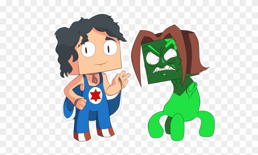 Arin Creeper And Dan By Shikicreations - Cartoon #565461
