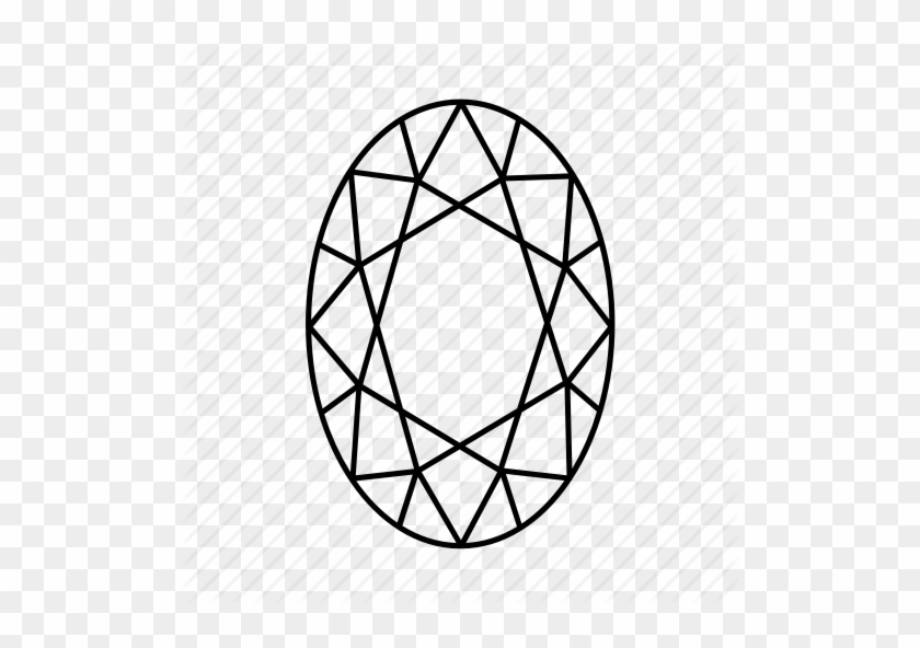 Diamond Drawing Image At Getdrawings - Gia Certified Diamond Oval (3/4 Ct. T.w.) #566811