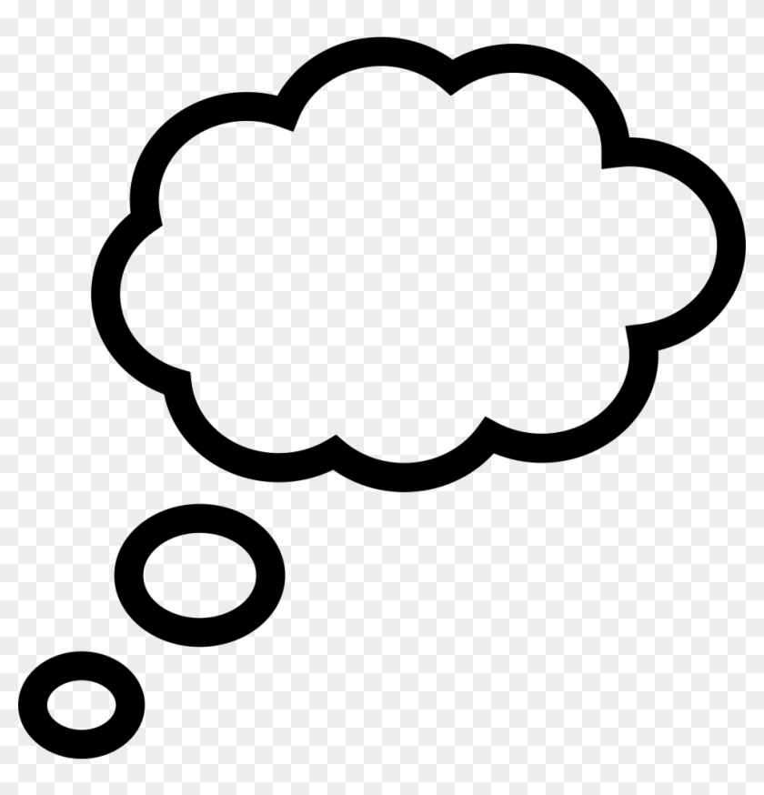Dreaming Cloud Outline Shape Comments - Nube De Pensamiento Png #566843