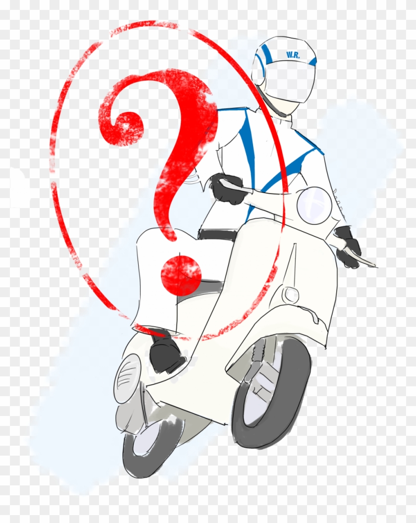 Fmv3i16 White Rider Graphic - Illustration #567153