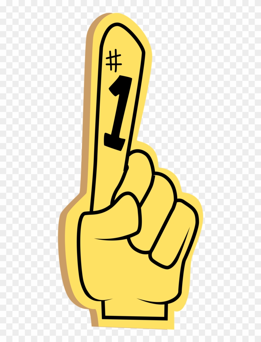Vectorshy, Foam Finger, Safe, Simple Background, Sonic - Number One Foam Hand #568903