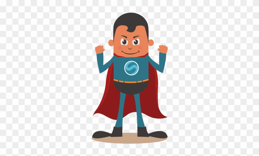 Principals / Associate Partners - Vinyldisorder Cartoon Superhero With Sign Wall Decal #570578