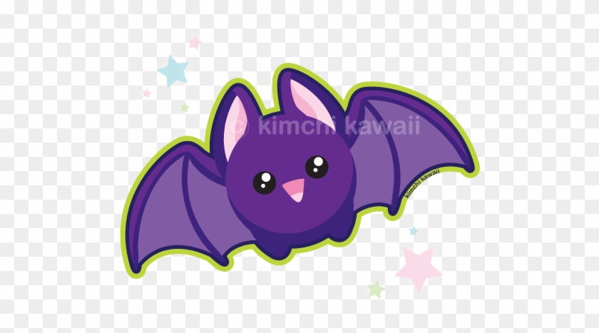 Royalty-free Purple Cartoon Bat 379538 Vector Clip - Kawaii Bats #570707
