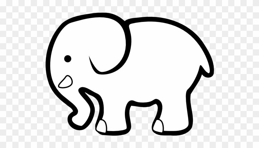 Cute Elephant Silhouette Clip Art - Clip Art #576800