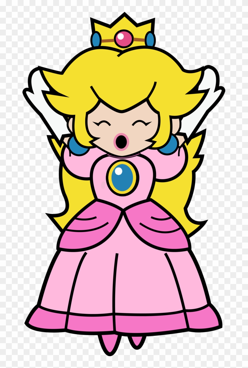 Princess Peach Clipart Vector - Paper Peach #577446