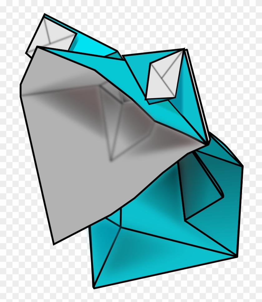 Vectorised Origami Frog - Moving Origami Clip Art #577561