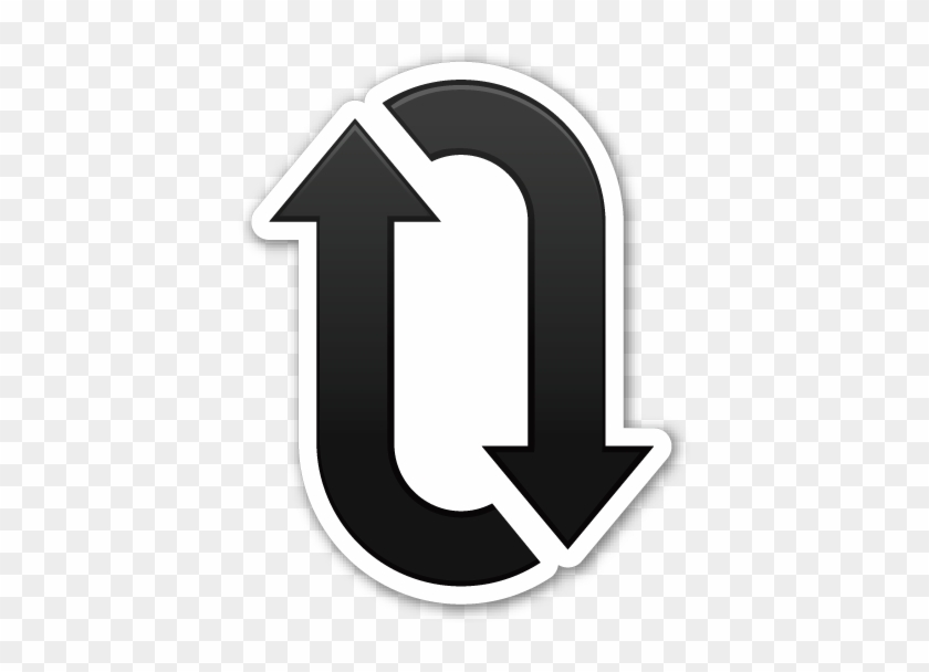 Clockwise Downwards And Upwards Open Circle Arrows - Emojis De Whatsapp Flechas #577925