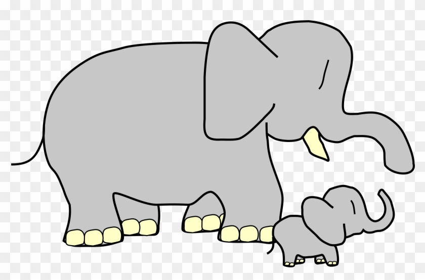 Elephant Head Outline 18, - Large And Small Clipart #580886