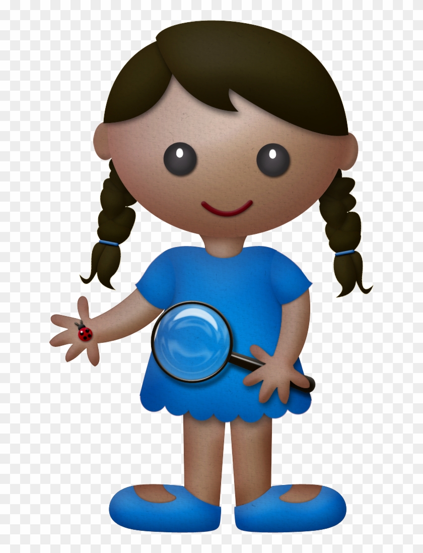 Dibujo Niña Con Lupa #581256