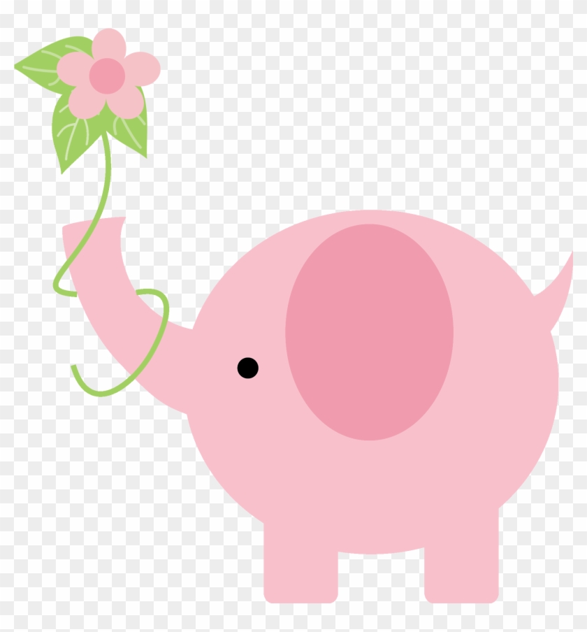 Pink Elephant Baby Shower Clip Art 960459 - Baby Elephant Pink Png #581267