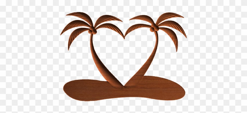 Tropical Heart - Palm Trees Making A Heart #581671