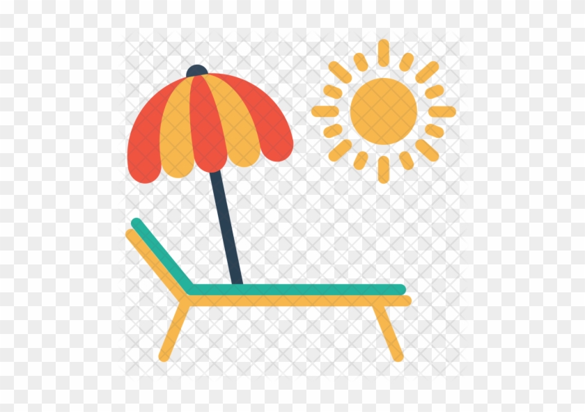 Chilling, Chill, Pool, Side, Swimming, Umbrella, Summer - Summer Icon Png #582091