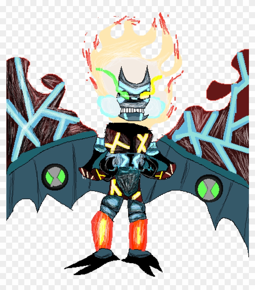 Frostburn Ben Ten Fusion Of Heatblast And Big Chill - Cartoon #582116