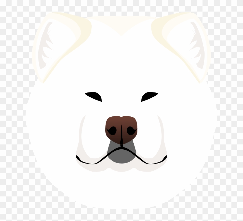 Male Japanese Akita Head - White #582146