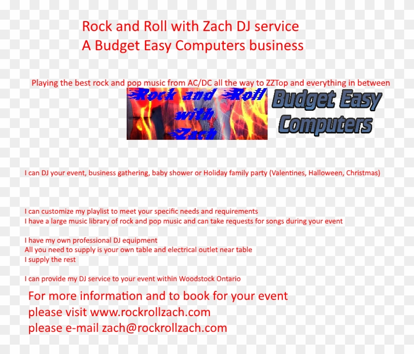 Welcome To The Rock And Roll With Zach Dj Service Website - Baby Shower #582571