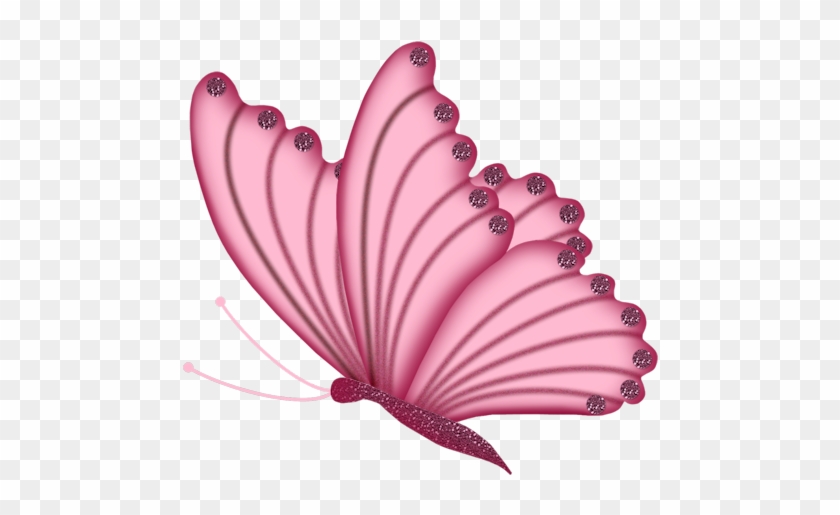 Light Pink Butterfly Clip Art - Pink Butterflies Clipart #582840