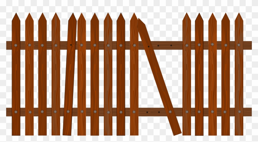 Graveyard Clipart Fance - Broken Fence Png #583656