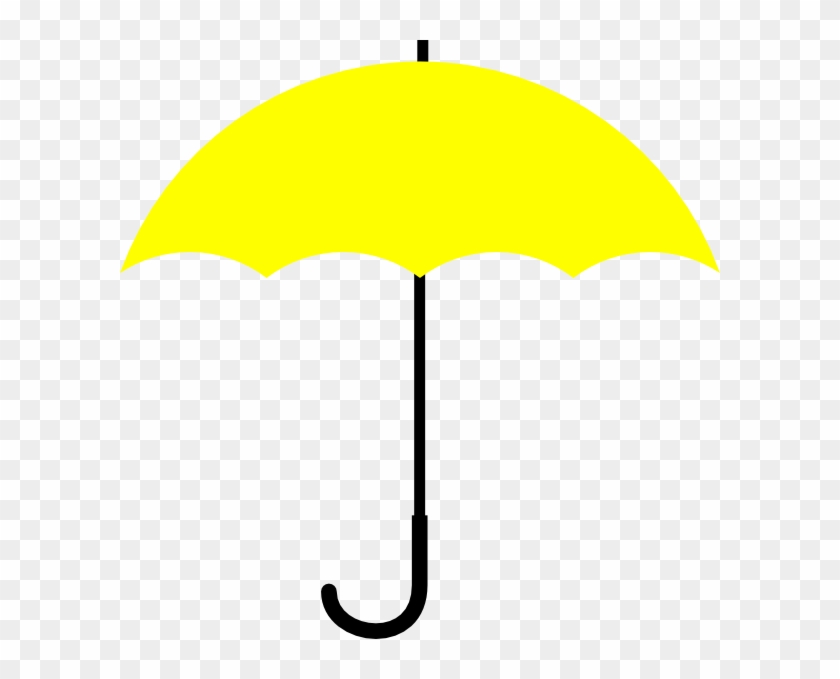 Yellow Umbrella Black Handle Clip - Cartoon Umbrella No Handle #583831