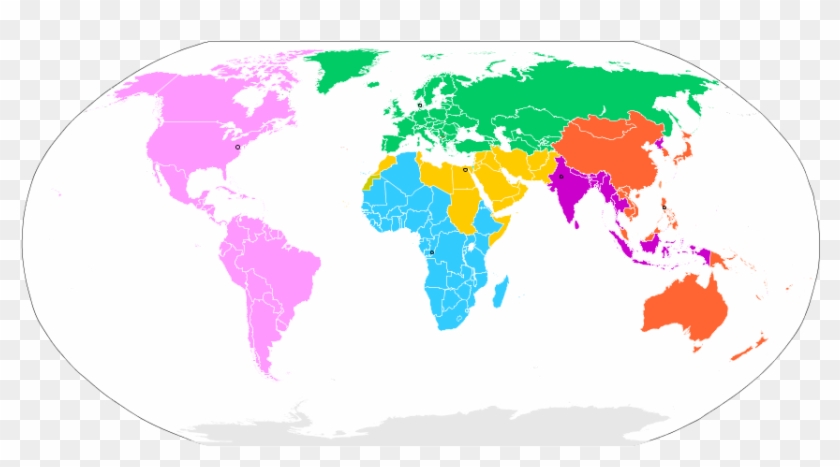 Who Regional Offices - World Map Countries Vector Black And White #584246