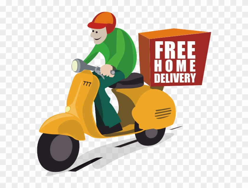 Free Home Delivery Clipart - Delivery Scooter Svg #585838