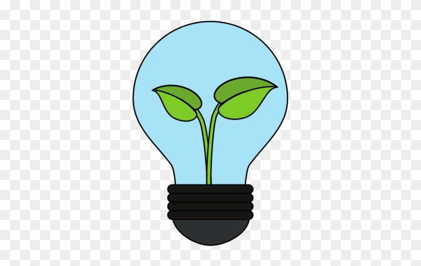 Light Bulb With Plant Icon - Light Bulb With Plant Icon #586100