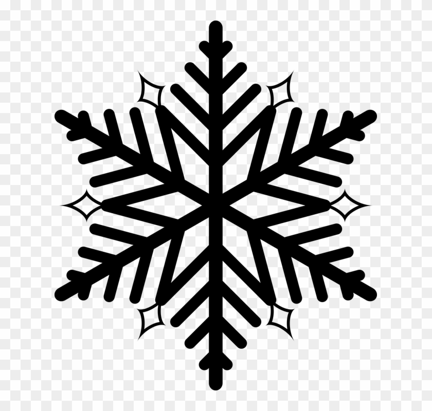Black And White Snowflake Clipart - Xmas Snowflake #586928