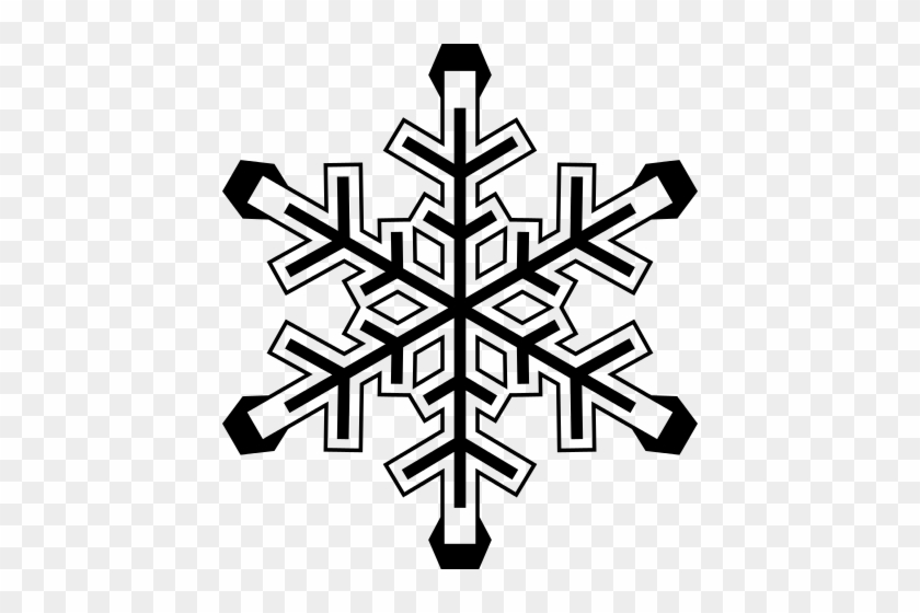 Black And White Snowflake Clipart 18, - Snowflake Svg #586939