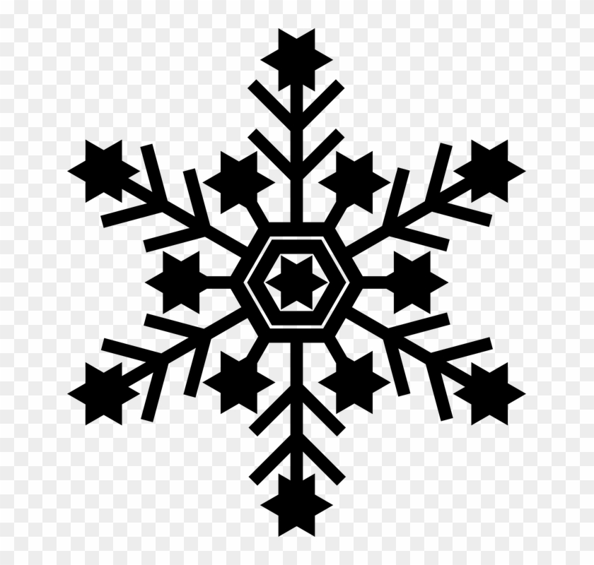 Snowflake Vector Art 17, Buy Clip Art - Christmas Flyer Black And White #586978