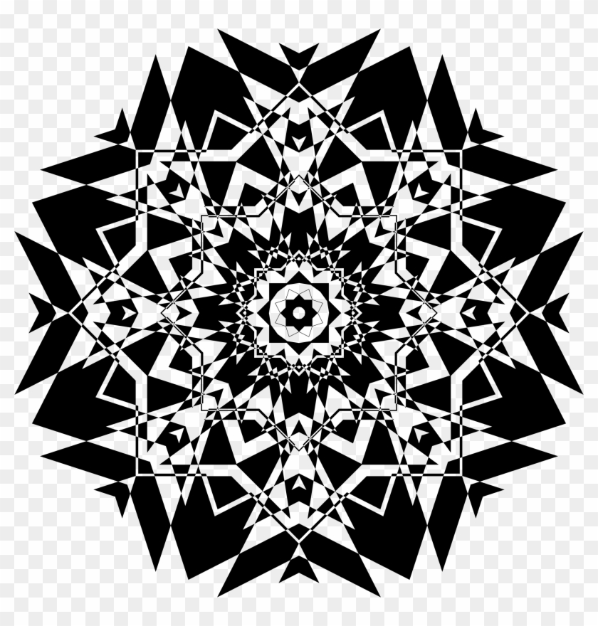 Tribal Snowflake Clipart - Copo De Nieve Blanco Y Negro Png #586992