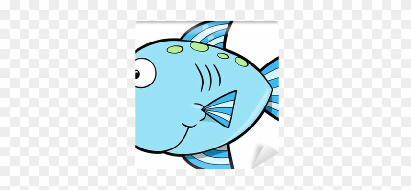 Silly Cute Fish Ocean Vector Illustration Wall Mural - Cartoon Cute Fish #587410