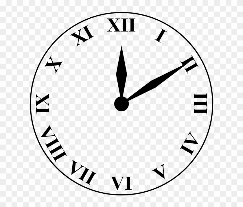 Molde Desenho De Relogio - Reloj Numeros Romanos Png #587732