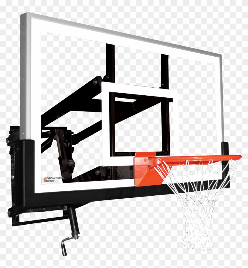 Wall Mount Wm60 Adjustable Basketball Hoop With 60 - Basketball #588110