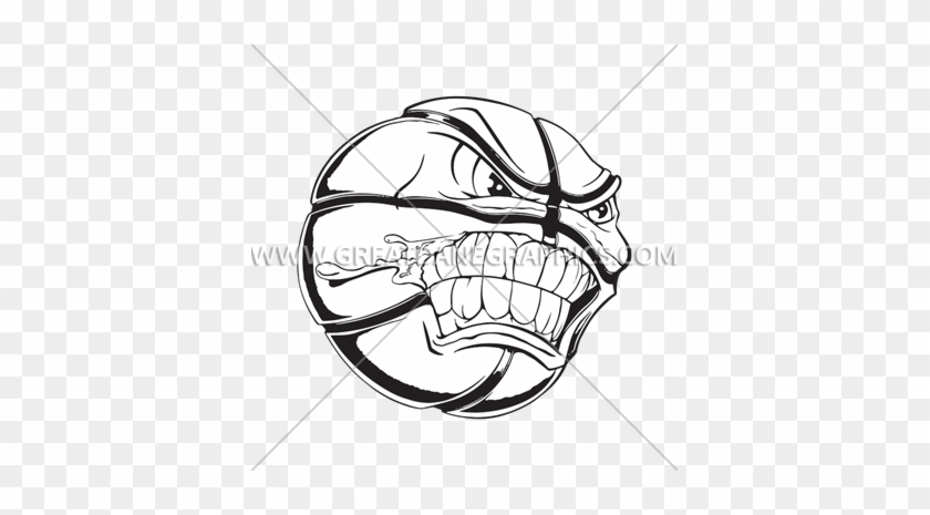 Basketball Angry Ball - Angry Basketball Black And White #588138