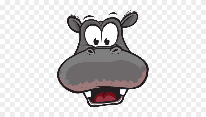 Free Clip Arts Online - Cartoon Hippo Face #588535