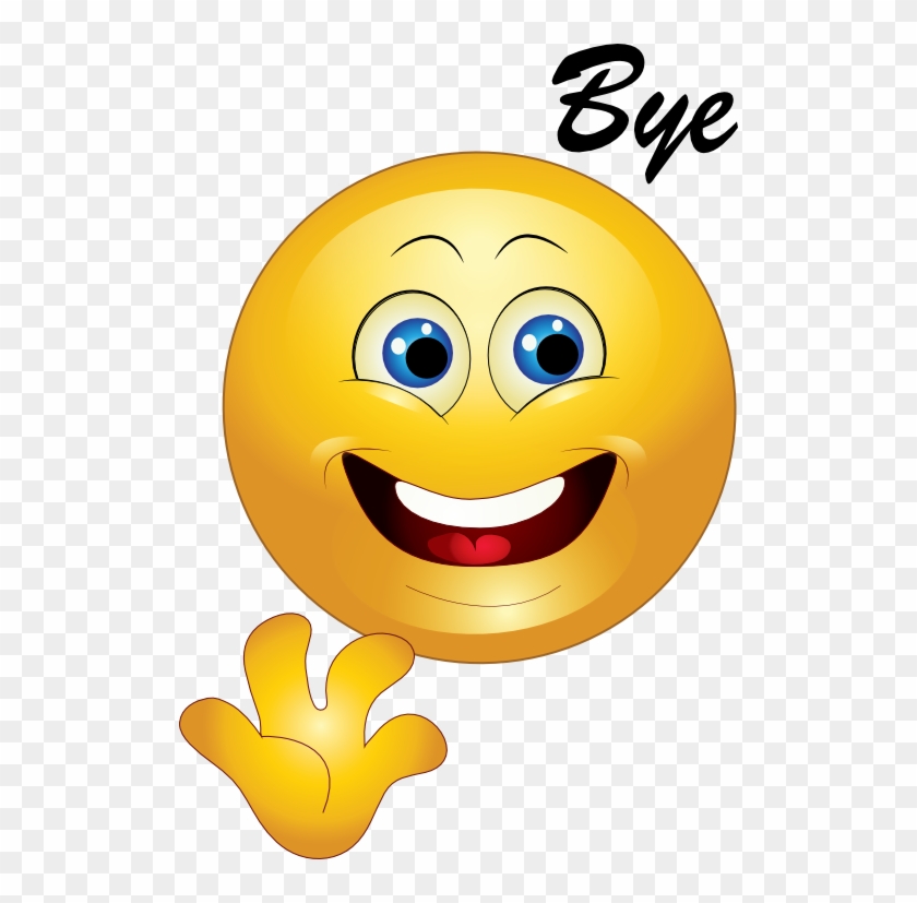 Yellow Bye Happy Smiley Emoticon Clipart - Letter Stencils To Print Free #588681