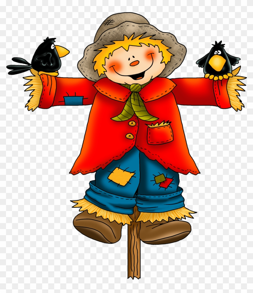 Scarecrow Clipart - Scarecrows In The Pumpkin Patch: Linework Pattern Workbook #103374