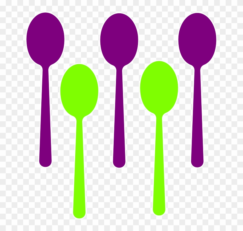 Spoons Cutlery Eating Sign Symbol Restaurant Food - Set Of Spoon Clipart #105088