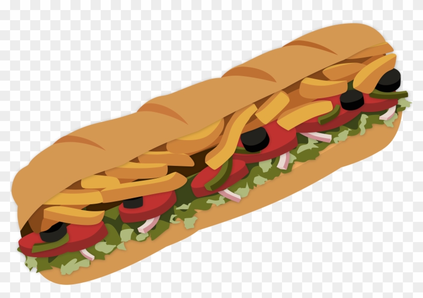 Sandwich Cartoon Clip Art - Sub Sandwich Clipart #107292