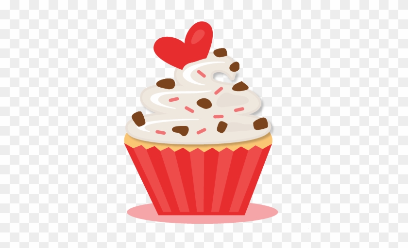 Valentine Cupcake Svg Scrapbook Cut File Cute Clipart - Valentines Cupcakes Clipart #107687