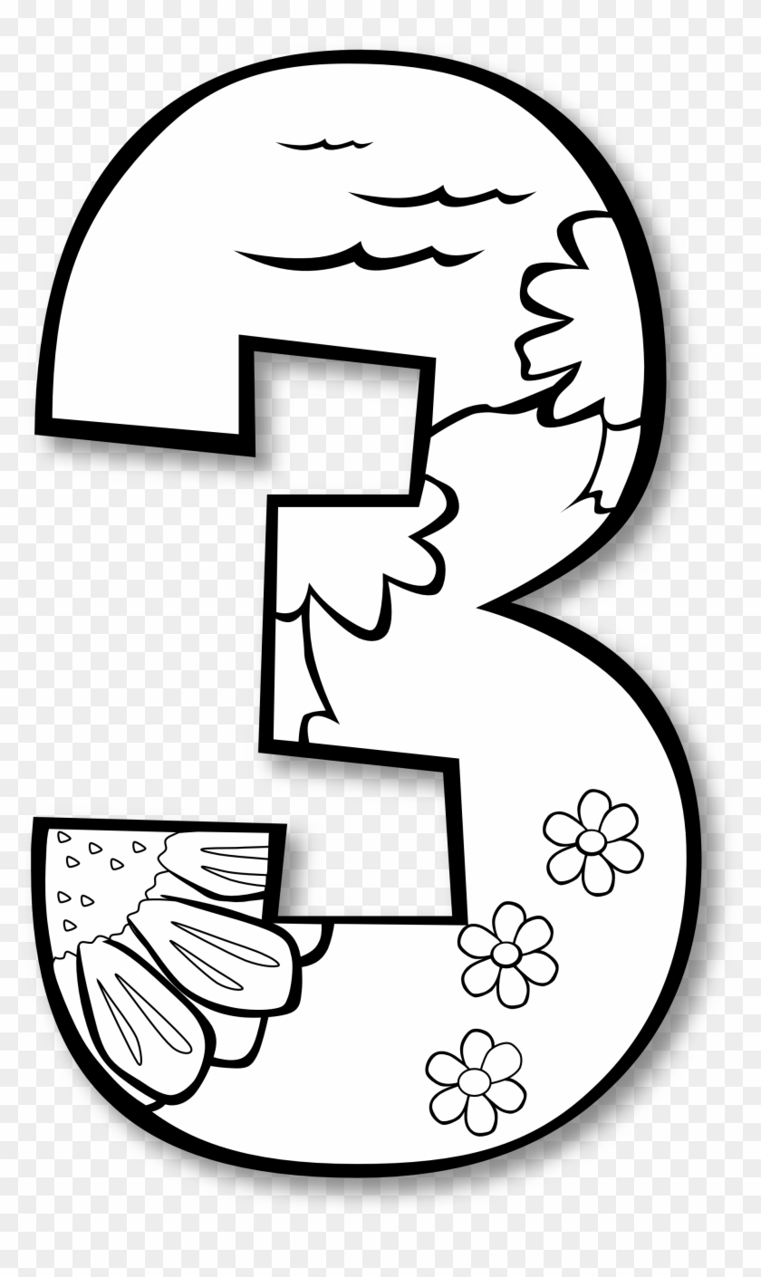 Number 2 Clip Art - Third Day Of Creation Coloring Page #109915
