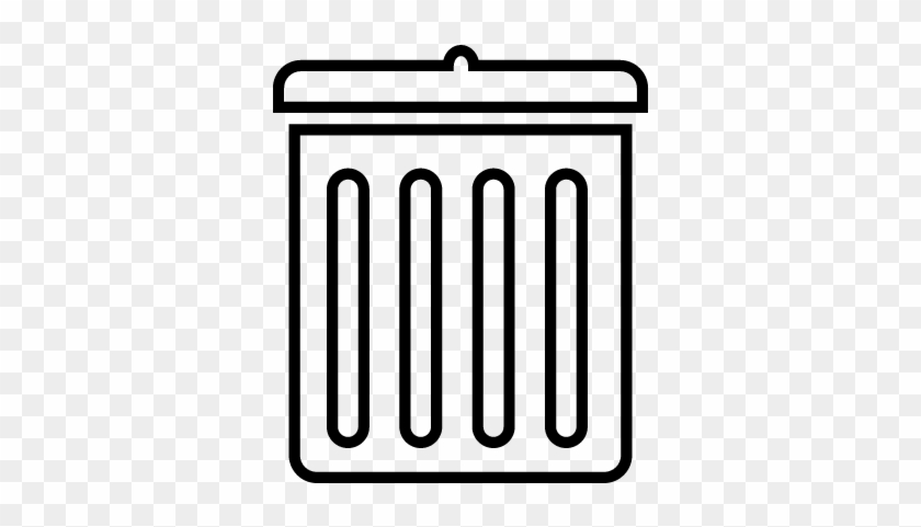 Trash Can Outline Vector - Garbage Can Outline #589889